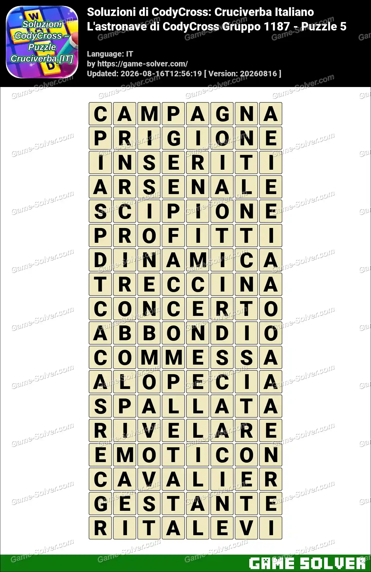 Soluzioni di CodyCross: Cruciverba Italiano L’astronave di CodyCross Gruppo 1187 – Puzzle 5